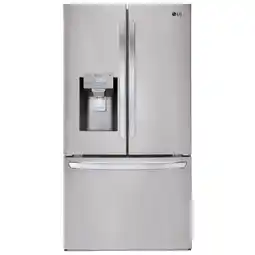 Best Buy LG 36 26.2 Cu Ft French Door Refrigerator w/ Water & Ice Dispenser (LFXS26973S) -Smudge Resistant Stainless Steel offer
