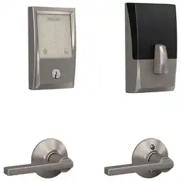 Best Buy Schlage Encode Wi-Fi Smart Lock Deadbolt & Lever Door Handle Combo - Satin Nickel- Only at Best Buy offer