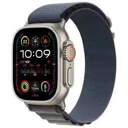 Best Buy Apple Watch Ultra 2 (GPS + Cellular) 49mm Titanium Case with Blue Alpine Loop - Small 130-160mm offer