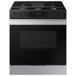 Best Buy Samsung BESPOKE 30 6 Cu. Ft. Fan Convection 5-Burner Slide-In Gas Range (NSG6DG8300SRAA) - Matte Black Stainless Steel offer