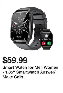 Newegg Smart Watch for Men Women - 1.85'' Smartwatch Answer/Make Calls, 112+ Sports Modes with IP68 Waterproof, Step Counter, Watche offer