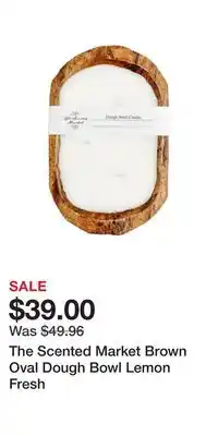 Well The Scented Market Brown Oval Dough Bowl Lemon Fresh offer