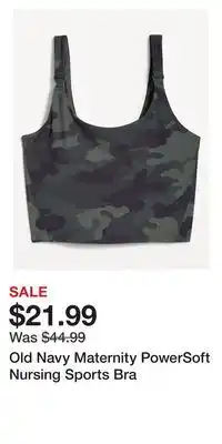 Old Navy Old Navy Maternity PowerSoft Nursing Sports Bra offer