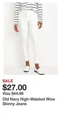 Old Navy Old Navy High-Waisted Wow Skinny Jeans offer