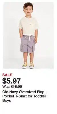 Old Navy Old Navy Oversized Flap-Pocket T-Shirt for Toddler Boys offer