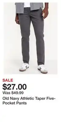 Old Navy Old Navy Athletic Taper Five-Pocket Pants offer