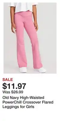 Old Navy Old Navy High-Waisted PowerChill Crossover Flared Leggings for Girls offer