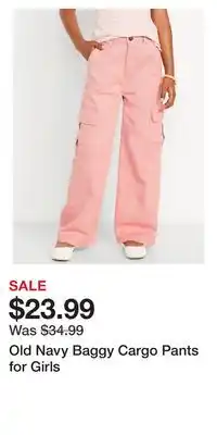 Old Navy Old Navy Baggy Cargo Pants for Girls offer