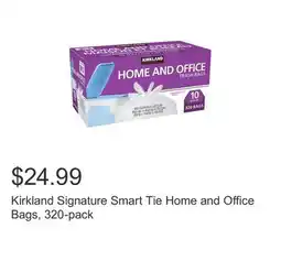 Costco Kirkland Signature Smart Tie Home and Office Bags, 320-pack offer