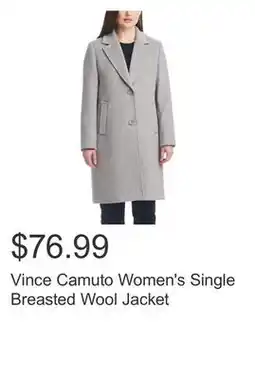 Costco Vince Camuto Women's Single Breasted Wool Jacket offer
