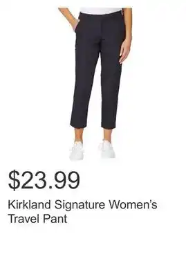 Costco Kirkland Signature Women's Travel Pant offer