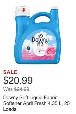 Costco Downy Soft Liquid Fabric Softener April Fresh 4.35 L, 251 Loads offer