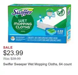 Costco Swiffer Sweeper Wet Mopping Cloths, 64 count offer