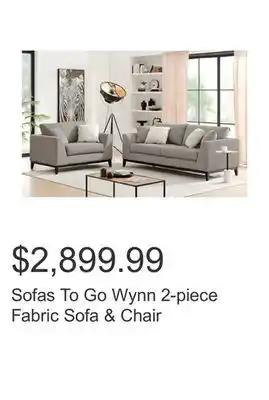 Costco Sofas To Go Wynn 2-piece Fabric Sofa & Chair offer