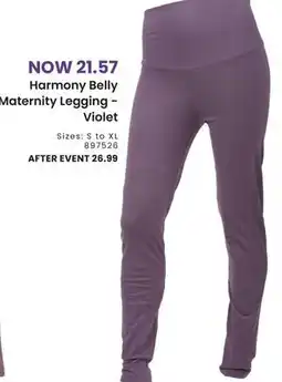 Babies 'R' Us Harmony Belly Maternity Legging - Violet offer