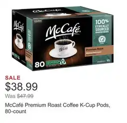 Costco McCafé Premium Roast Coffee K-Cup Pods, 80-count offer