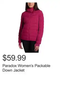 Costco Paradox Women's Packable Down Jacket offer