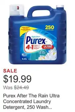 Costco Purex After The Rain Ultra Concentrated Laundry Detergent, 250 Wash Loads offer
