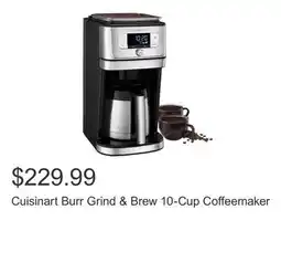 Costco Cuisinart Burr Grind & Brew 10-Cup Coffeemaker offer