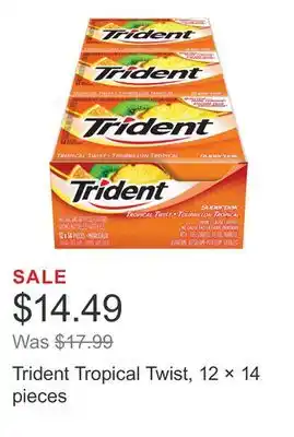 Costco Trident Tropical Twist, 12 × 14 pieces offer