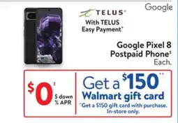 Walmart Google Pixel 8 Postpaid Phone‡ offer