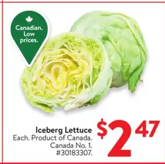 Walmart Iceberg Lettuce offer