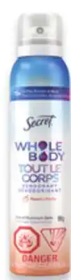 Walmart Secret Whole Body Deodorant offer