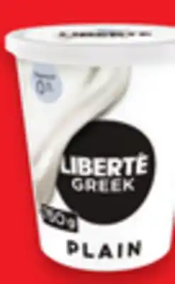 Walmart Liberté Greek 650 g - 750 g Yogurt Tubs offer
