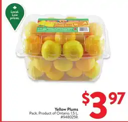 Walmart Yellow Plums offer