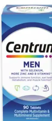 Walmart Centrum for Men or Women 90s offer