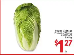 Walmart Nappa Cabbage offer