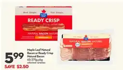 Longo's Natural Bacon or Ready Crisp Natural Bacon offer