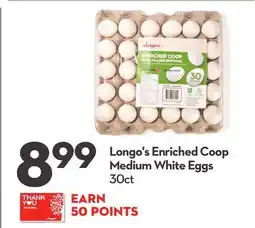 Longo's Longo's Enriched Coop Medium White Eggs offer