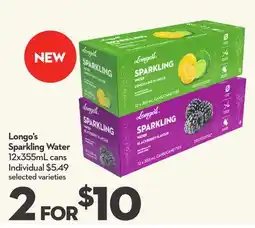 Longo's Sparkling Water offer