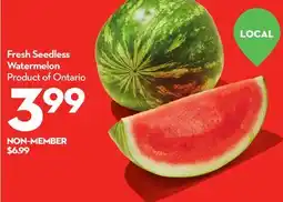 Longo's Fresh Seedless Watermelon offer