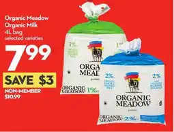Longo's Organic Meadow Organic Milk offer