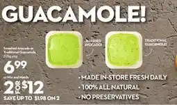 Longo's Smashed Avocado or Traditional Guacamole offer