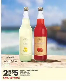 Longo's Curato Italian Soda offer
