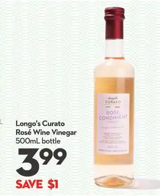 Longo's Longo's Curato Rosé Wine Vinegar offer