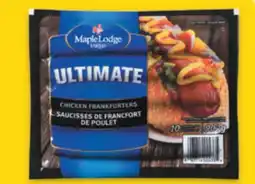 No Frills MAPLE LODGE ULTIMATE or ZABIHA HALAL SUPREME CHICKEN WIENERS, 900 g offer