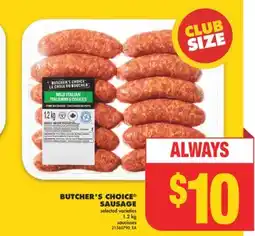 No Frills BUTCHER'S CHOICE SAUSAGE, 1.2 kg offer