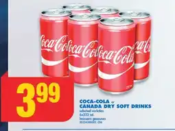 No Frills COCA-COLA or CANADA DRY SOFT DRINKS, 6x222 mL offer