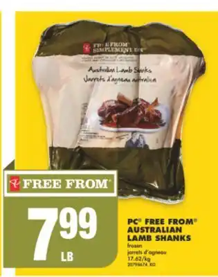 No Frills PC FREE FROM AUSTRALIAN LAMB SHANKS offer