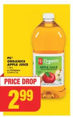 No Frills PC ORGANICS APPLE JUICE, 1.36 L offer