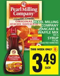 Food Basics PEARL MILLING COMPANY PANCAKE & WAFFLE MIX OR SYRUP offer