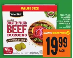 Food Basics SELECTION QUARTER POUND BEEF BURGERS VALUE PACK offer