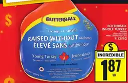 Food Basics BUTTERBALL WHOLE TURKEY offer