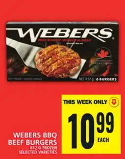 Food Basics WEBERS BBQ BEEF BURGERS offer