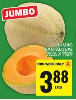 Food Basics JUMBO CANTALOUPE offer
