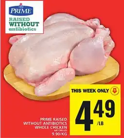 Food Basics PRIME RAISED WITHOUT ANTIBIOTICS WHOLE CHICKEN offer